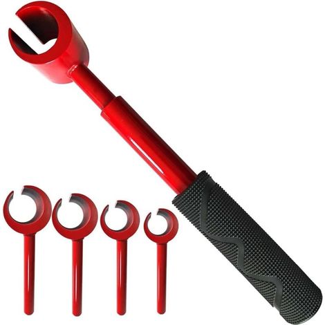 Llave de ajuste de holgura de bisagra (4 unidades) para puertas residenciales y comerciales de alta resistencia, llave de reparación de bisagras de 14 mm, 18 mm, 23 mm y 25 mm. (1/4)