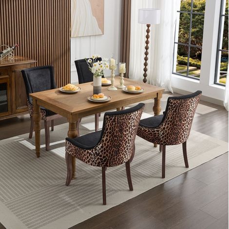 seduta sedia sala da pranzo schienale alto leopard OKMYHOME (1/5)
