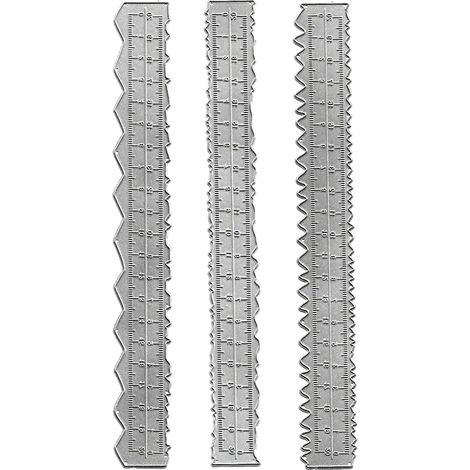 Règle de mesure STOBAZA en acier au carbone avec bord ondulé et (1/5)