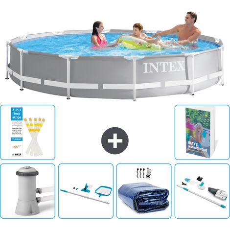 Intex Piscina Prism Frame Rotonda - 366x76 cm - 7-pezzi S323 (1/5)