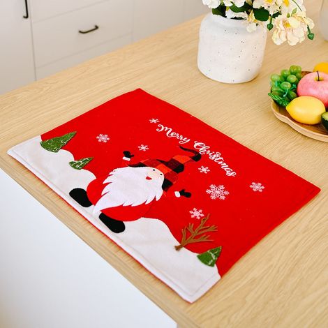 Nappe De Noël - Nappe De Table De Fêtes En Lin Avec Motif Festif - Pour Maison Bureau Hôtel - 1 Pièce (1/3)