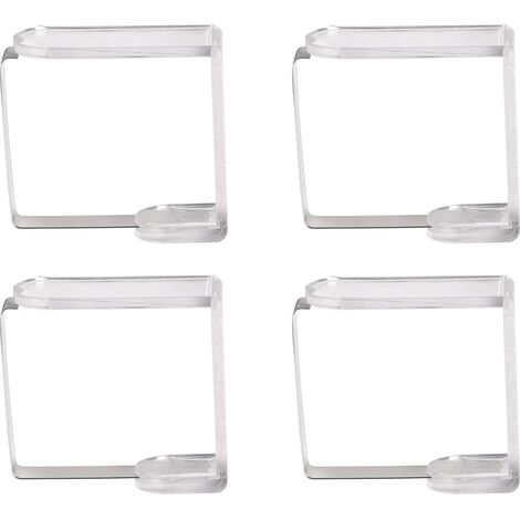 Venilia Clip fermatovaglia plastica + inox, porta tovaglie, clip per tovaglia, attacco per tovaglia, pesi per tovaglia, 20 x 15 cm, 4 pezzi, 54200 (1/3)