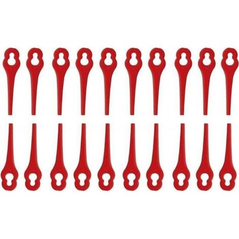 Lames en Plastique pour Coupe Bordure Florabest - Florabest - FRTA 20 A1/18B2/18B3 - 100 pièces - Rouge (1/4)
