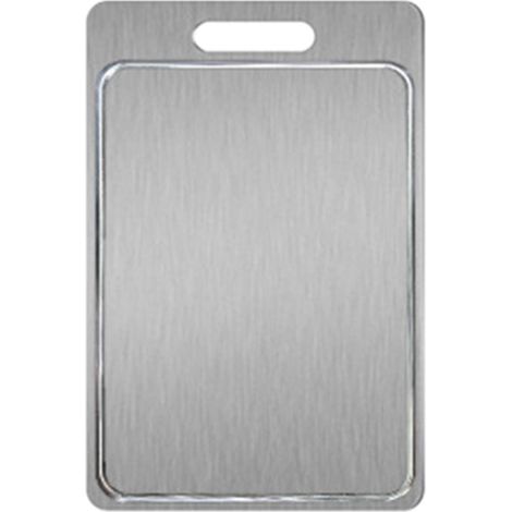 tabla de cortar, acero inoxidable 304, doble cara, resistente a los cortes, apta para lavavajillas, para carne y verduras. (1/5)