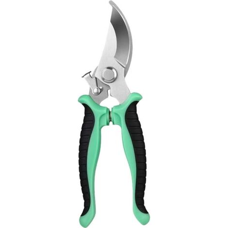 7,5-Zoll-Bypass-Gartenschere mit scharfen Klingen – Gartenschere geeignet für Bäume, Pflanzen und Bonsai ergonomische Hand-Gartenschere – Grün.
