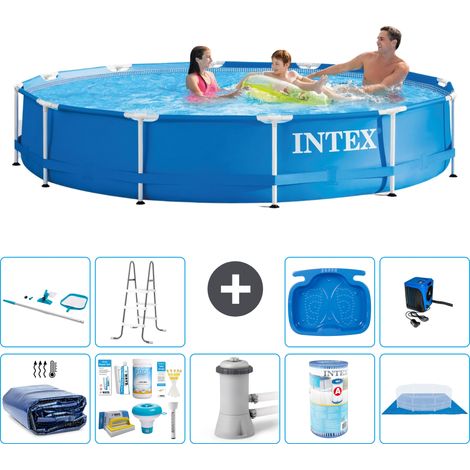Intex Piscina con struttura Rotonda - 366x76 cm - 7-pezzi  S31623 (1/5)