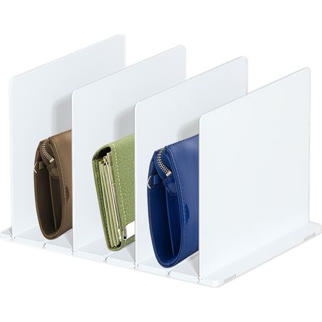 Hochwertiger ABS-Kleiderschrankteiler – 31,5 x 23,9 cm / 41,5 x 23,9 cm – Weiß / Transparent – 100 g / 150 g / 200 g – 3 / 4 / 5 Einsätze – Mehrzweck-Organizer (1/5)