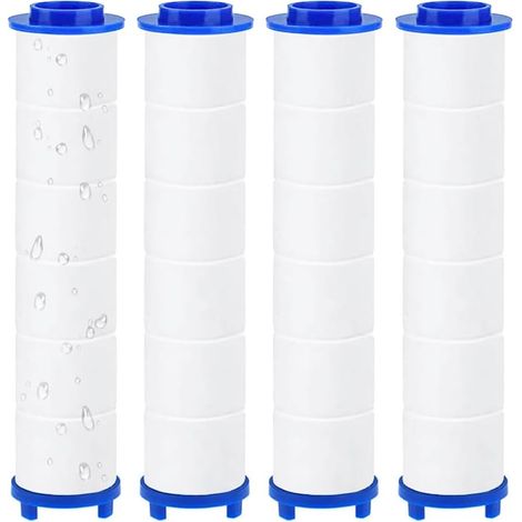 4 Pièces Filtre Pommeau de Douche pour Anti Calcaire Douchette avec Filtre, Filtre douchette de amovible, Chlore et le Fluorure et La Filtration Des Particules (Avec des billes minérales) (1/5)