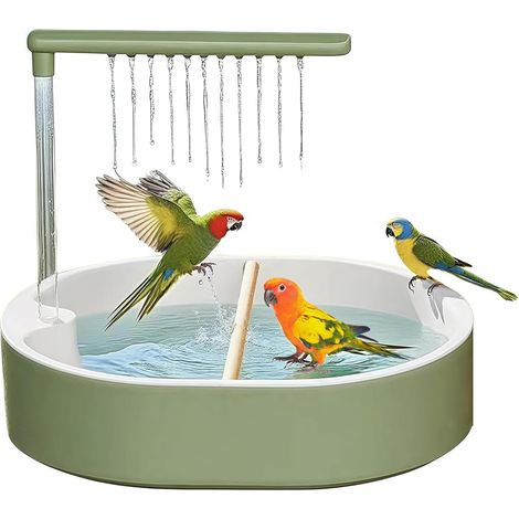 Baignoire Automatique pour Oiseaux,Baignoire Oiseaux Cage,Baignoire Multifonction,Douche à Perroquet à Circulation d'eau Automatique,pour Oiseaux avec Plusieurs (1/5)