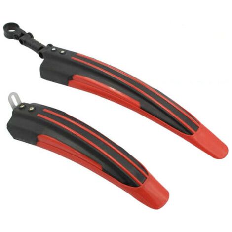 BUNTHAUS Garde-boue de vélo universel réglable, coloris rouge et noir, accessoire vélo (1/5)