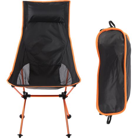 Fauteuil pliant en alliage d'aluminium 7075, siège lune avec coussin, pour plage randonnée pêche pique-nique extérieur (1/5)