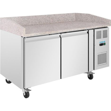 Comptoir à pizza 2 portes avec dessus en granit Série U 428L - Polar (1/2)