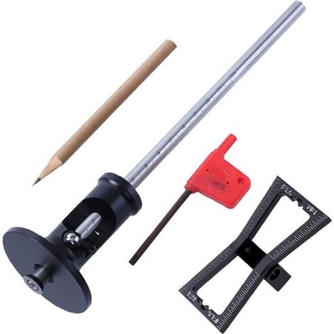 Juego de 4 trazadores de madera europeos (0-120 mm), calibre de marcado de precisión para madera (1/4)