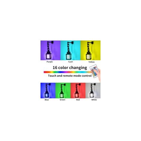 Pixel-Nachtlicht – 16-Farben-RGB-Fernbedienung, USB-aufladbar, Nachttischlampe für Kostüme und Cosplay, ideal für Schlafzimmer oder Spielzimmer. – Crezuo