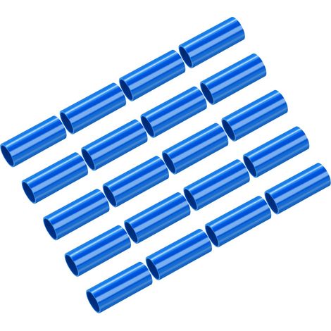 Raccord Droit de Conduit en PVC de 20 mm, Efficacité de Raccordement, Couleur Bleue, pour Tuyau Électrique Domestique, Lot de 30 (1/5)