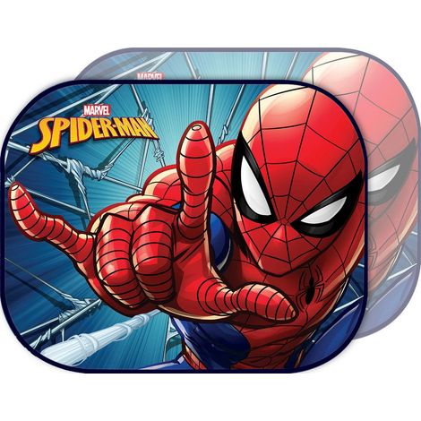 Coppia di tendine laterali parasole auto Spiderman Uomo ragno bambino (1/5)