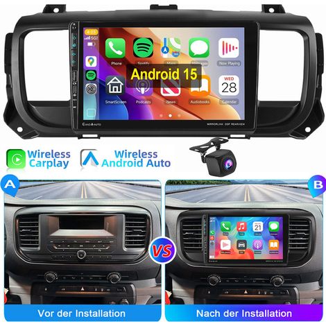 Pour Citroen Jumpy Peugeot Expert Carplay Android 15 GPS RDS Bluetooth 2+32G CAM