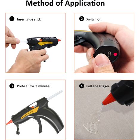 GARRYFIZH USB Lithium-Ion Hot Melt Glue Gun Set with 50pcs 0.7150 mm glue sticks (1/5)