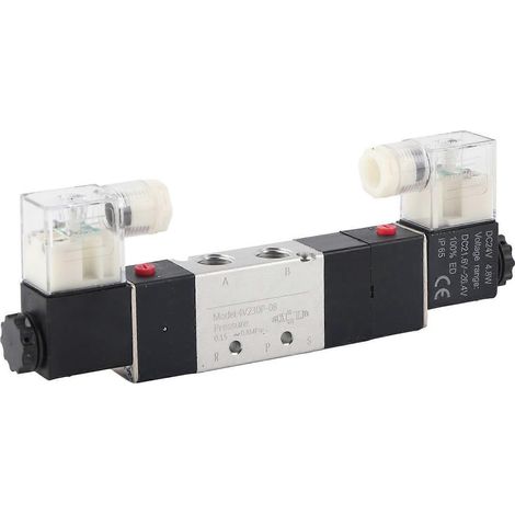 24-V-DC-Magnetventil, BSP 1/4"-Anschluss, normalerweise geschlossen, 3-Wege-Pneumatik, 0,15–0,8 MPa, 4V230-08P