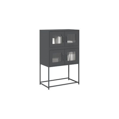 Buffet haut anthracite 68x39x107 acier (1/5)