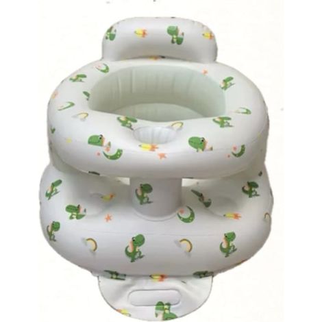 Chaise gonflable dinosaure - Siège bébé gonflable - Chaise haute autogonflante pour bébés de 4 mois et plus - Siège bébé sécurisé - Idéal pour...
