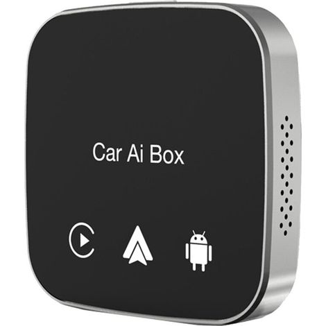 Box intelligente con intelligenza artificiale per Android 11 e 14, adattatore CarPlay wireless, compatibile con sistemi Android per auto, Wi-Fi duale e compatibilità con YouTube.