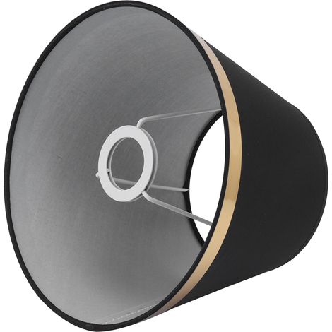 Stofflampenschirm im europäischen Stil, moderner Lampenschirm für E27 Tisch- und Stehlampen, SuppliesPX125, Schwarz (1/5)