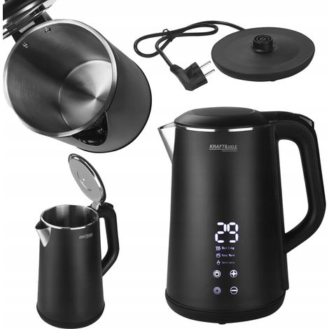 Bouilloire électrique à température contrôlée 1,6 L 1500 W tactile Kraft&Dele (1/5)