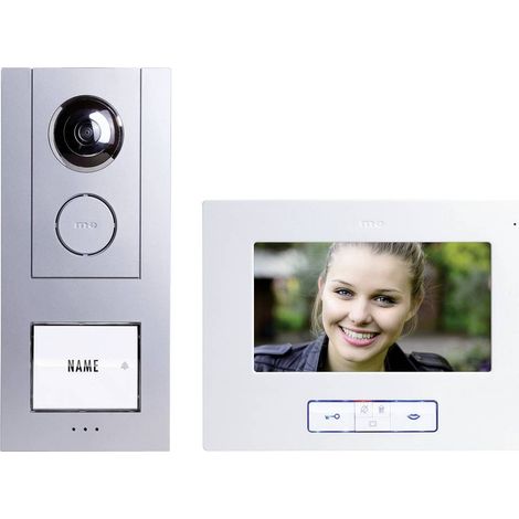 m-e modern-electronics VISTUS VD ALU-6710 S Interphone vidéo filaire argent A384052 (1/3)