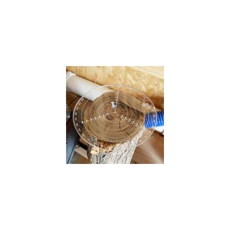 Détecteur de centre rond, outil de recherche de centre acrylique de 200 mm avec une bonne transmission de la lumière et une haute définition, boussole de travail du bois pour tour et bois