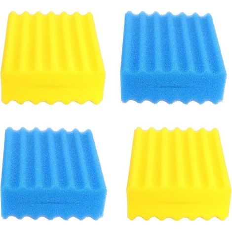 Ensemble de 4 éponges filtrantes en coton pour filtre biologique CBF350, pièces de rechange complètes pour système de filtration d'aquarium, haute densité et lavable, entretien facile (1/3)