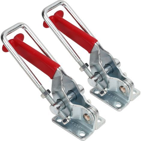 Lot de 2 pinces à bascule en U, capacité de 907 kg (2000 lb), robustes, réglables et autobloquantes, pour remorques et camping-cars. (1/5)