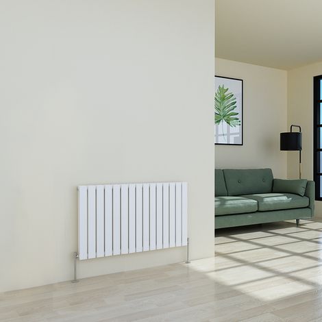 Warmehaus White Radiator Flat Panel Horizontal Double 600x1020mm