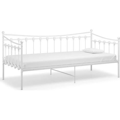 Maison Exclusive - Telaio Divano Letto Bianco in Metallo 90x200 cm