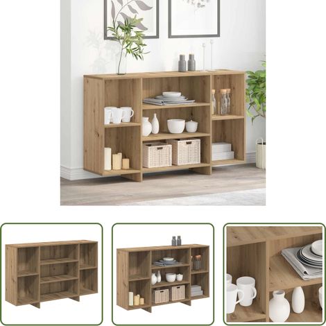 vidaXL Wohnzimmer - Sideboard Artisan-Eiche 120 x 30 x 75 cm Holzwerkstoff (1/5)