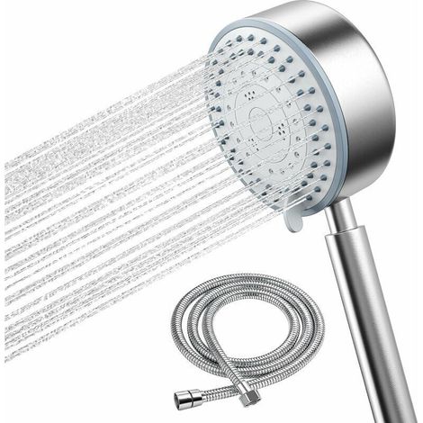 Shower Head, Water Saving Shower Head with 2M Hose, High Pressure Water Saving Shower Head in 304 Stainless Steel, Easy Installation and Cleaning