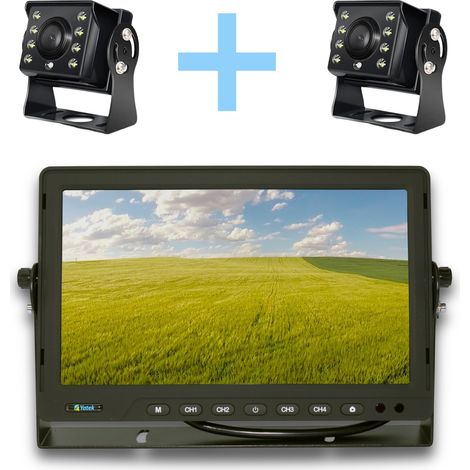 Kit de Kamera de Einparken Yatek Bildschirm AHD 10" + 2 1080P Kamera 160160 Grad de Rückansicht Yatek