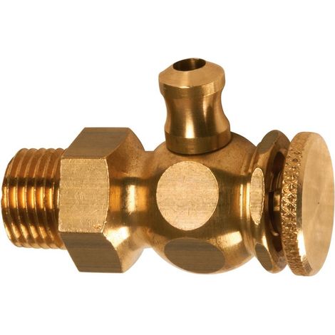 GRK – Purgeur d'air à pointeau 1/8' – Filetage mâle pour plomberie – Usage professionnel – Bec et volant pour réglage précis