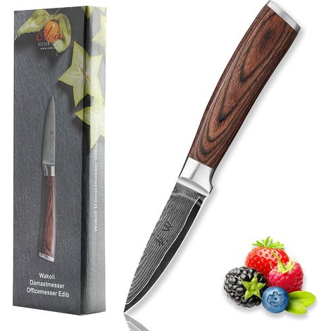 Couteau d'Office Professionnel en Damas, Noyau VG10, 8,5 cm (1/5)