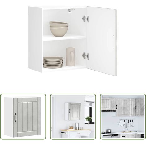 Küchenregal - Küchen-Hängeschrank Lucca Betongrau Holzwerkstoff (1/5)