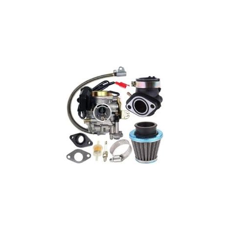 Carburatore per scooter a quattro tempi 139QMB GY6 50CC 49CC, adatto per motore con carburatore da 18 mm + collettore di aspirazione