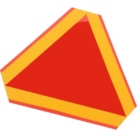 Triangle Panneau de Prudence Visible en Bord de Route Réfléchissant en Papier Orange Facile à Installer pour Véhicules à Basse Vitesse (1/5)