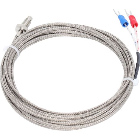 BERM Sonde thermique couple K vis M6 filetage 2 fils 4m capteur température plasturgie textile alimentaire 0-400°C (1/5)
