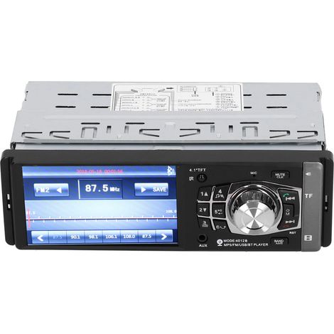 Autoradio MP5 Bluetooth 4,1 pouces Écran HD Stéréo Radio FM MP3 MP4 Port Carte Chargeur Caméra de Recul (1/5)