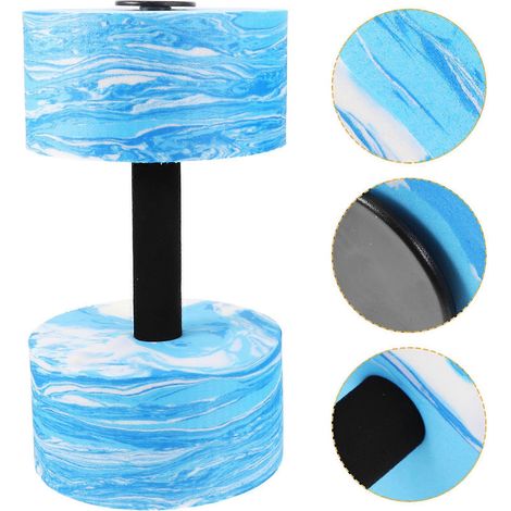 Ensemble de deux haltères aquatiques pour la remise en forme aquatique, adapté aux entraînements en piscine et aux enfants, mesurant 27 x 15 x 15 cm, bleu, conçu pour améliorer la force musculaire. (1/5)