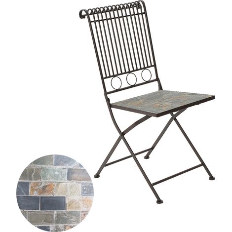 Kaemingk Moderne Gartenstuhl aus Mosaik in Braun