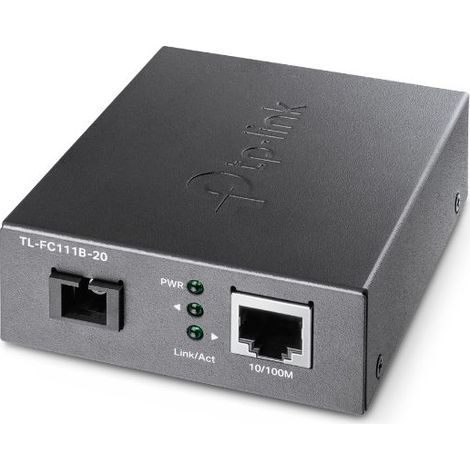 TL-FC111B-20 convertidor de medio 100 Mbit/s Monomodo Negro