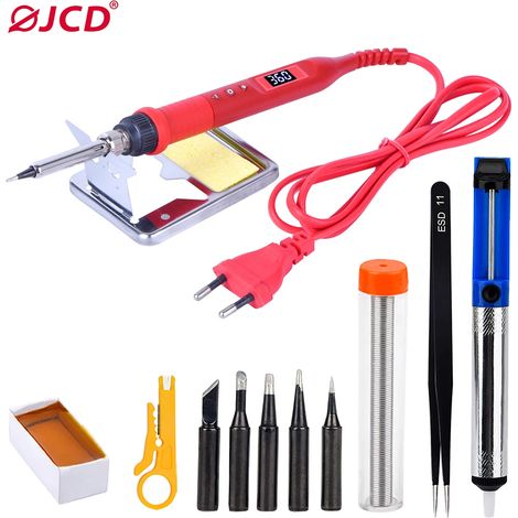 Kit de fer à souder numérique (100 W, 220 V), température réglable, outils de soudage, élément chauffant en céramique (1/4)