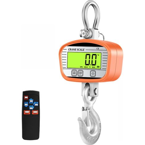 Balanza industrial de 2000 kg con pantalla LCD - Gancho de pesaje con control remoto para obras de construcción (1/5)