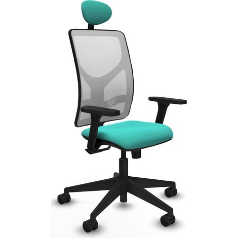 Silla de oficina piqueras y crespo Motilla blanco malla y cuero sintético (1/2)